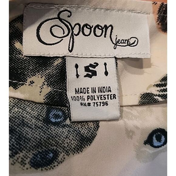 Retrolicious Cat Print Dress - Cream and Green - Picture 6 of 6